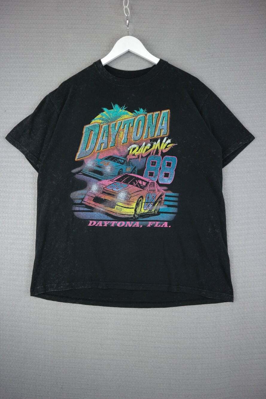 Thrift Shop Exchange Daytona Racing 88 Black Graphic T-Shirt XL Short Sleeve